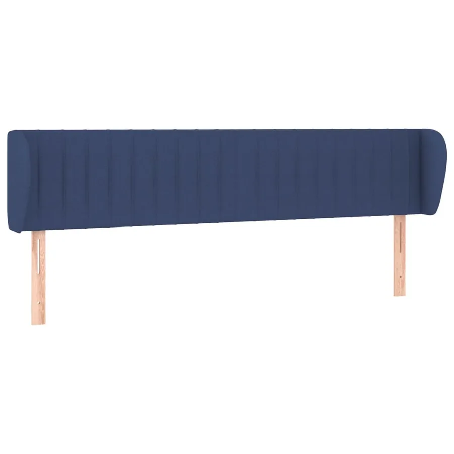 Tête de lit avec oreilles Bleu 163x23x78/88 cm Tissu - 2