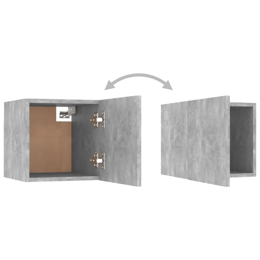 Ensemble de meubles TV 8 pcs Gris béton Bois d'ingénierie - 11
