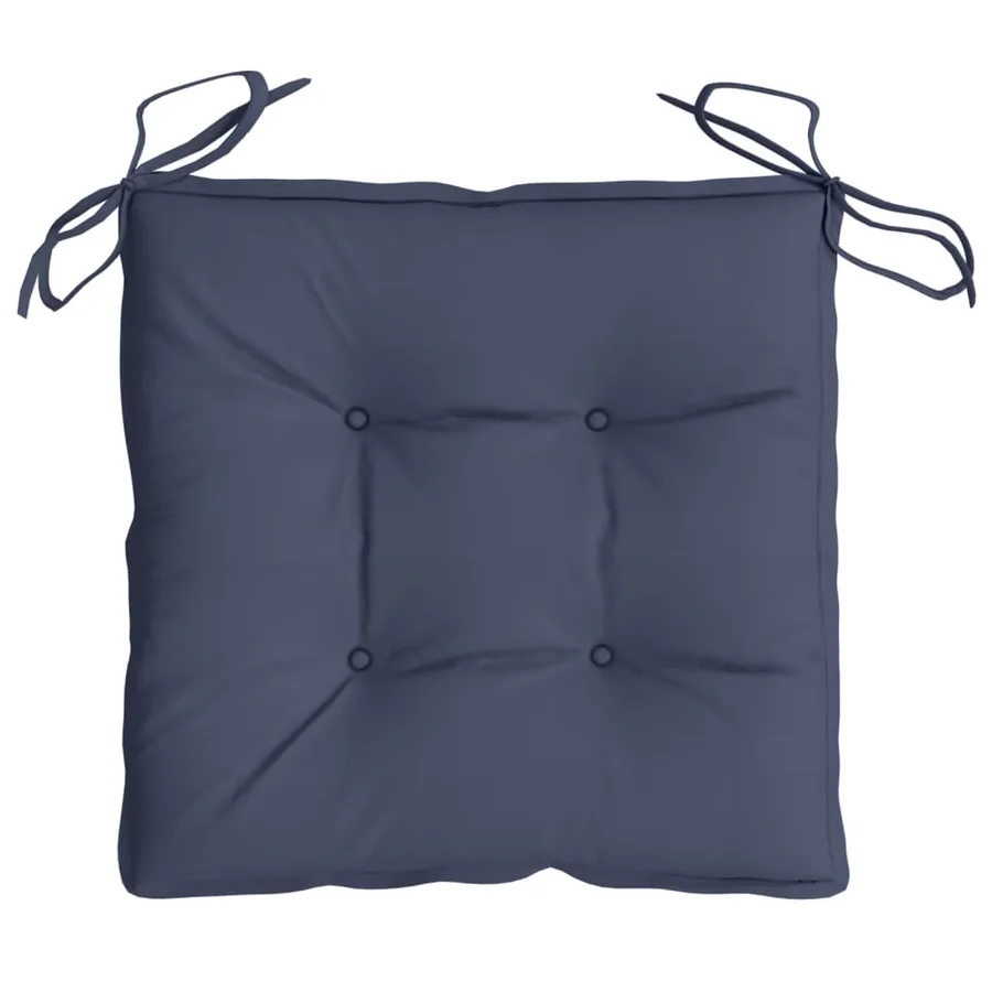 Coussins de chaise lot de 4 bleu marine 40x40x7 cm tissu oxford - 6