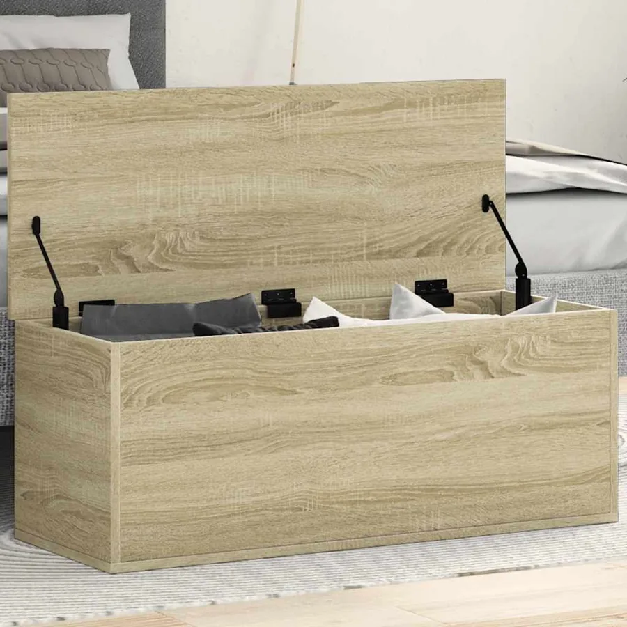 Boîte de rangement chêne sonoma 90x35x35 cm bois d'ingénierie