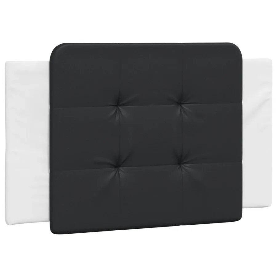 Coussin de tête de lit Zadar noir et blanc 80 cm similicuir - 2