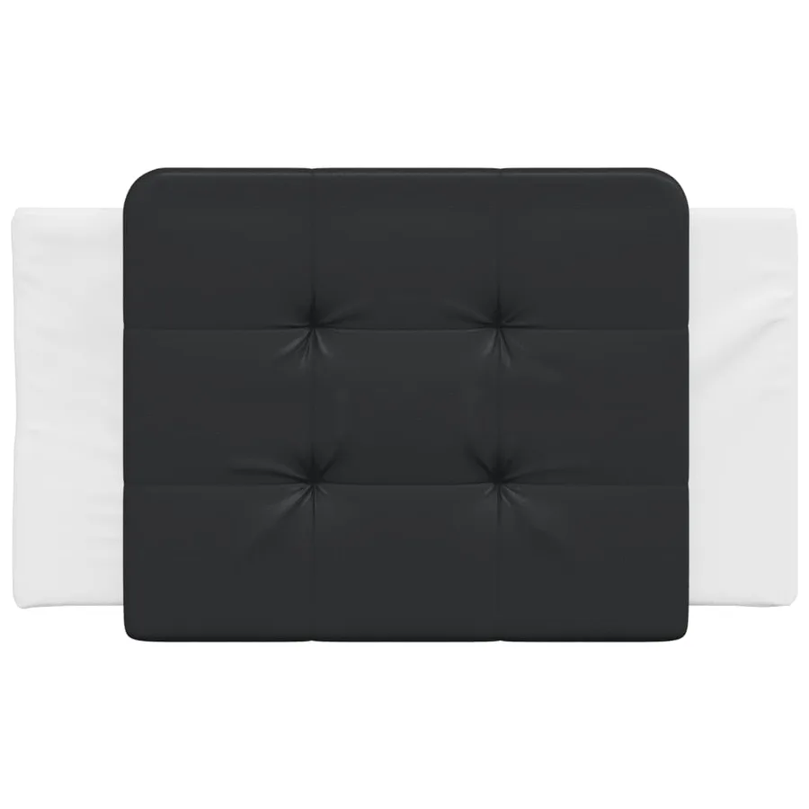 Coussin de tête de lit Zadar noir et blanc 80 cm similicuir - 4