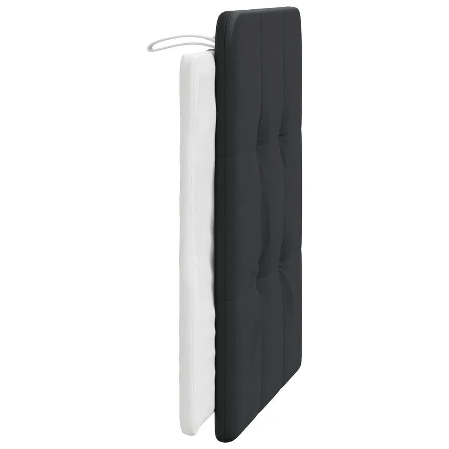 Coussin de tête de lit Zadar noir et blanc 80 cm similicuir - 5