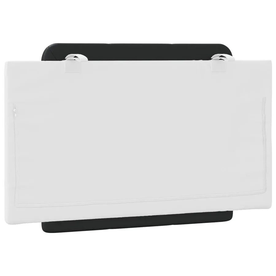 Coussin de tête de lit Zadar noir et blanc 80 cm similicuir - 6