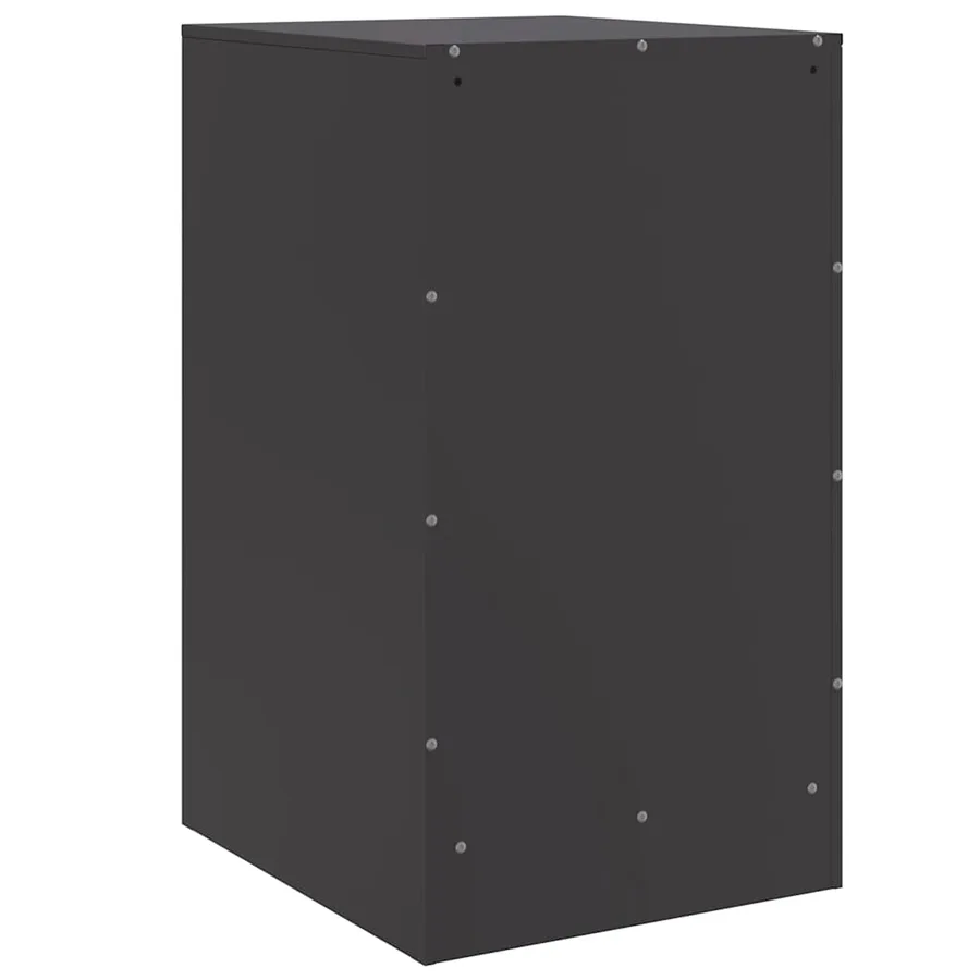 Table de chevet noir 34,5x39x62 cm acier - 9