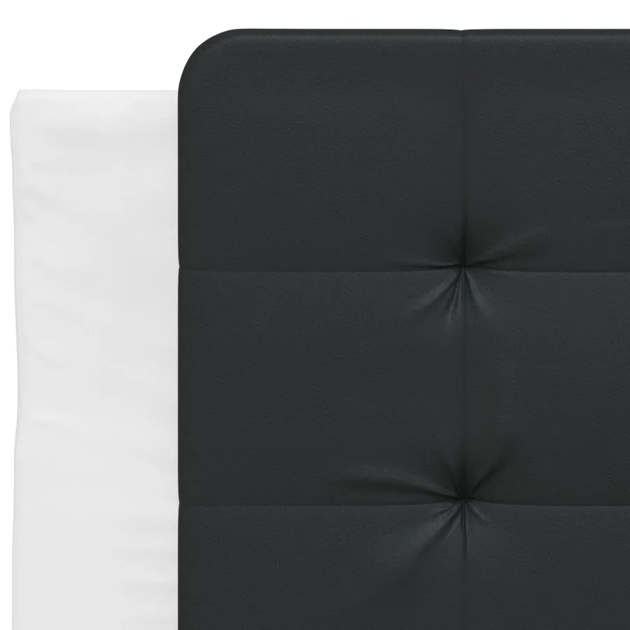 Coussin de tête de lit Zadar noir et blanc 90 cm similicuir - 7