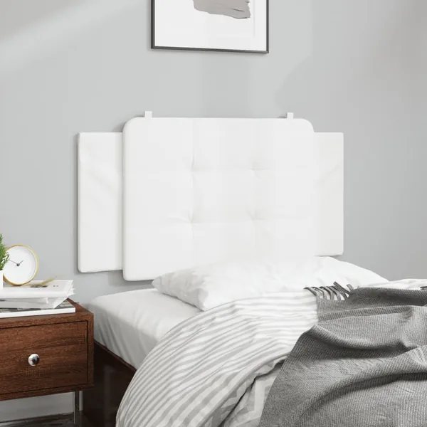 Coussin de tête de lit Zadar blanc 100 cm similicuir