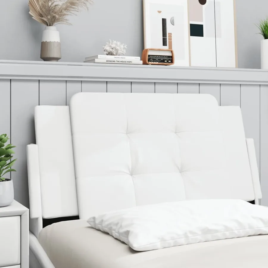 Coussin de tête de lit Zadar blanc 100 cm similicuir - 3