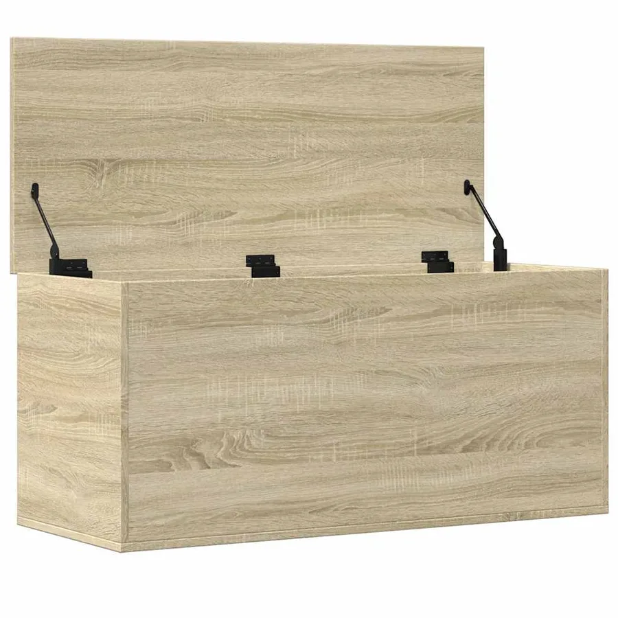 Boîte de rangement chêne sonoma 100x42x46 cm bois d'ingénierie - 7