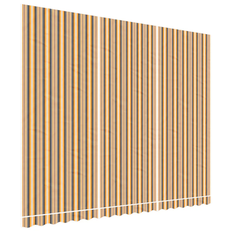 Tissu de remplacement pour auvent orange et noir 4,5x3,5 m polyester - 2