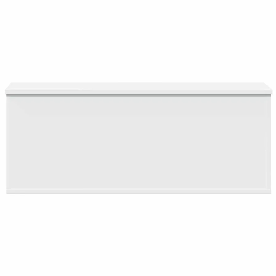 Boîte de rangement blanc 90x35x35 cm bois d'ingénierie - 4