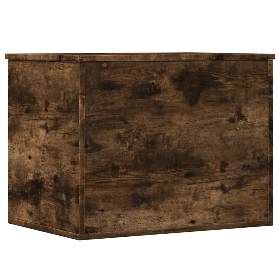 Boîte de rangement chêne fumé 60x42x46 cm bois d'ingénierie - 2