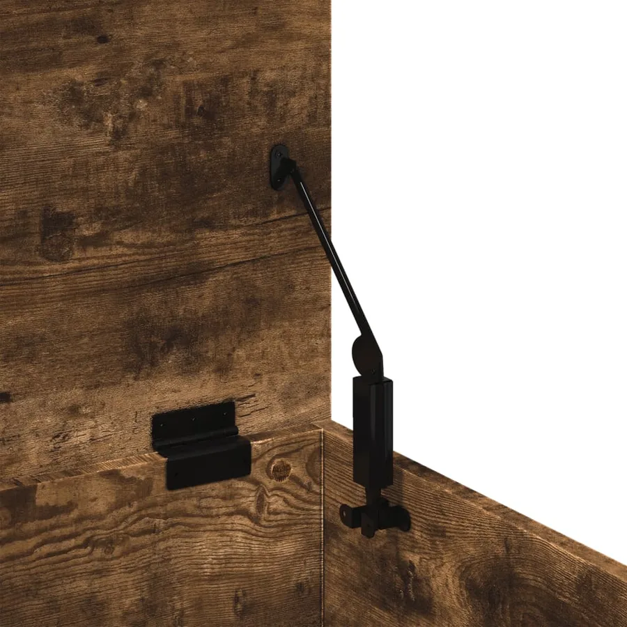 Boîte de rangement chêne fumé 60x42x46 cm bois d'ingénierie - 9