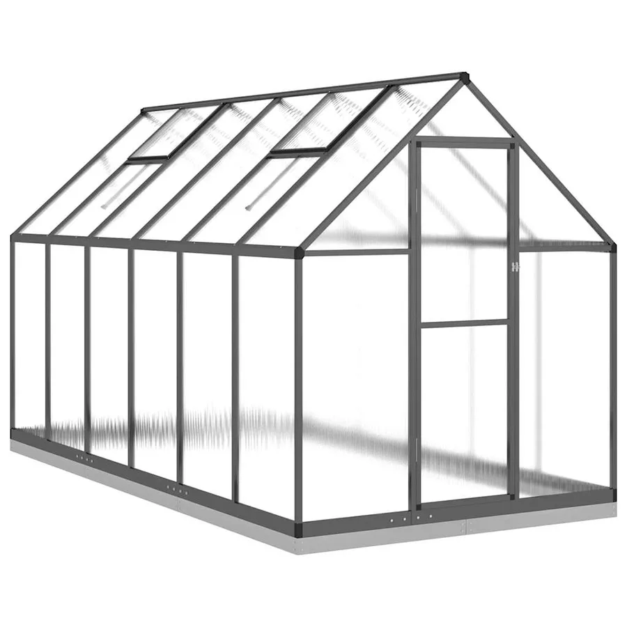 Serre avec cadre de base anthracite 334x169x202 cm aluminium - 2