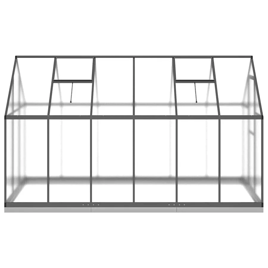 Serre avec cadre de base anthracite 334x169x202 cm aluminium - 4
