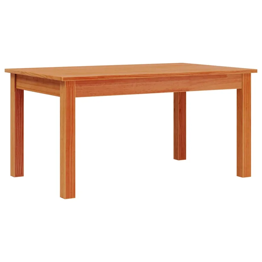 Table basse cire marron 80x50x40 cm bois massif de pin - 7