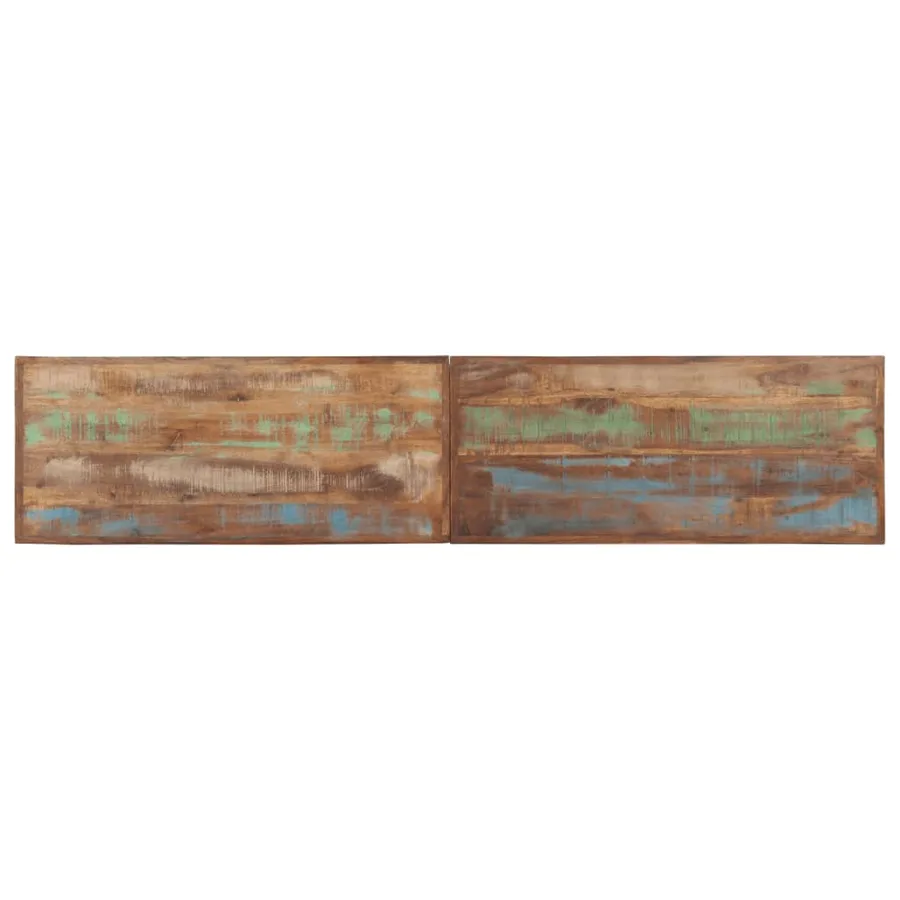 Banc 160 cm bois de récupération massif et acier - 4