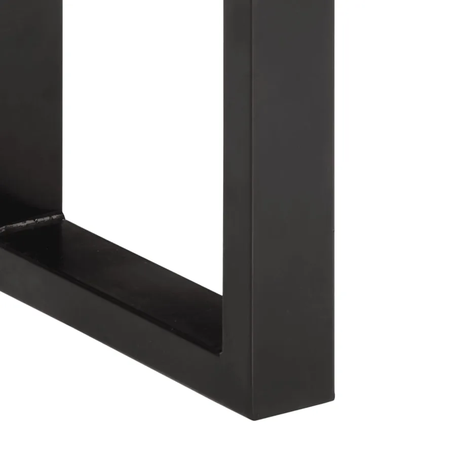 Banc 160 cm bois de récupération massif et acier - 7