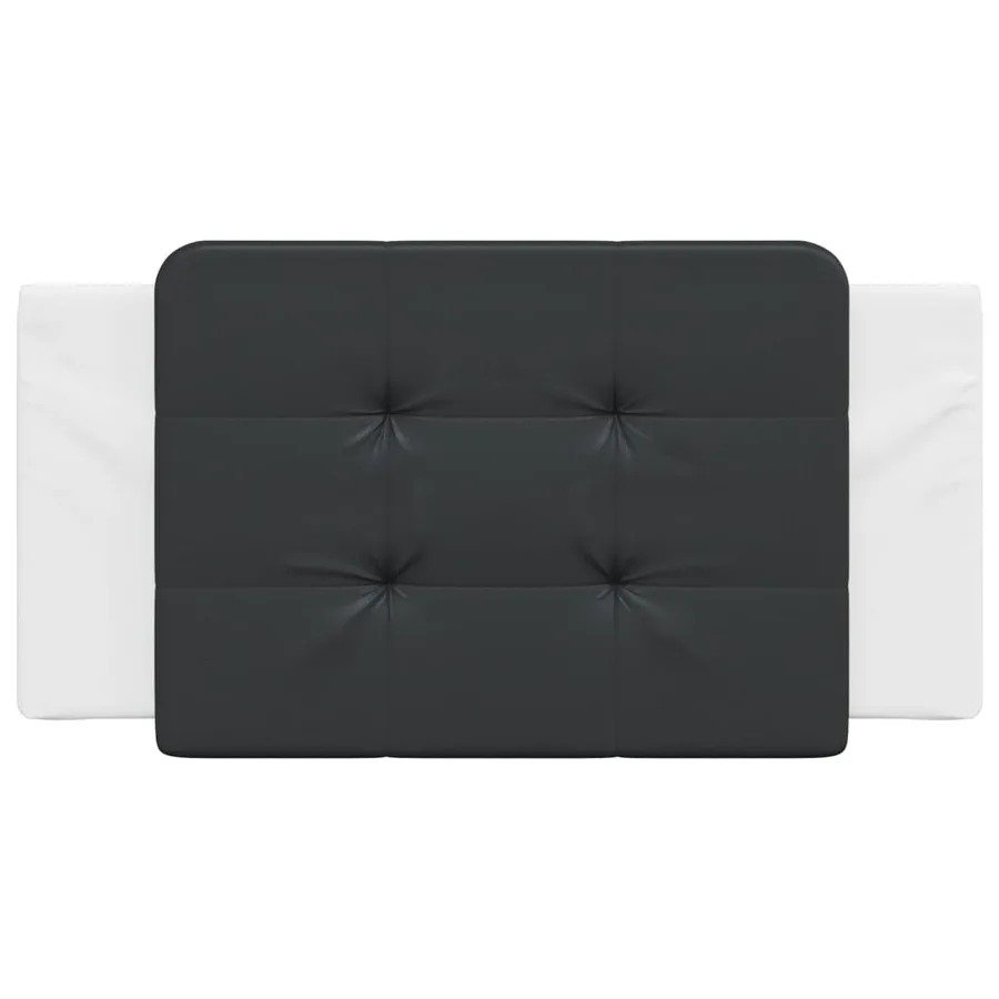Coussin de tête de lit Zadar noir et blanc 100 cm similicuir - 4