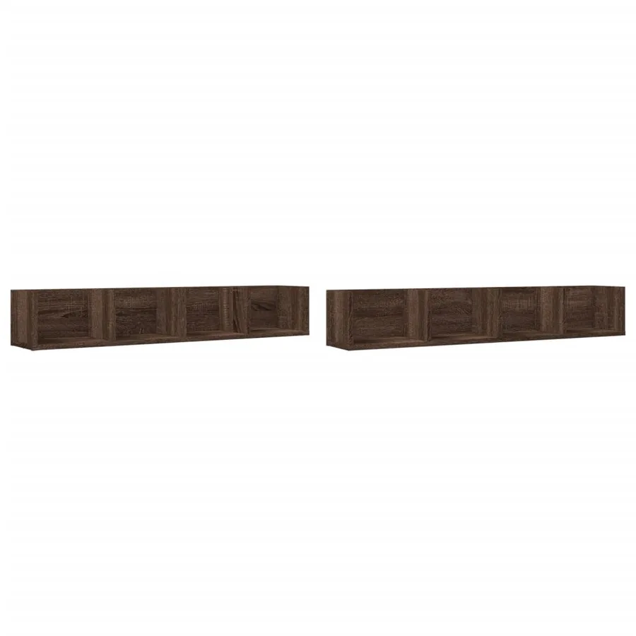 Armoires murales 2pcs chêne marron 99x18x16,5cm bois ingénierie - 2
