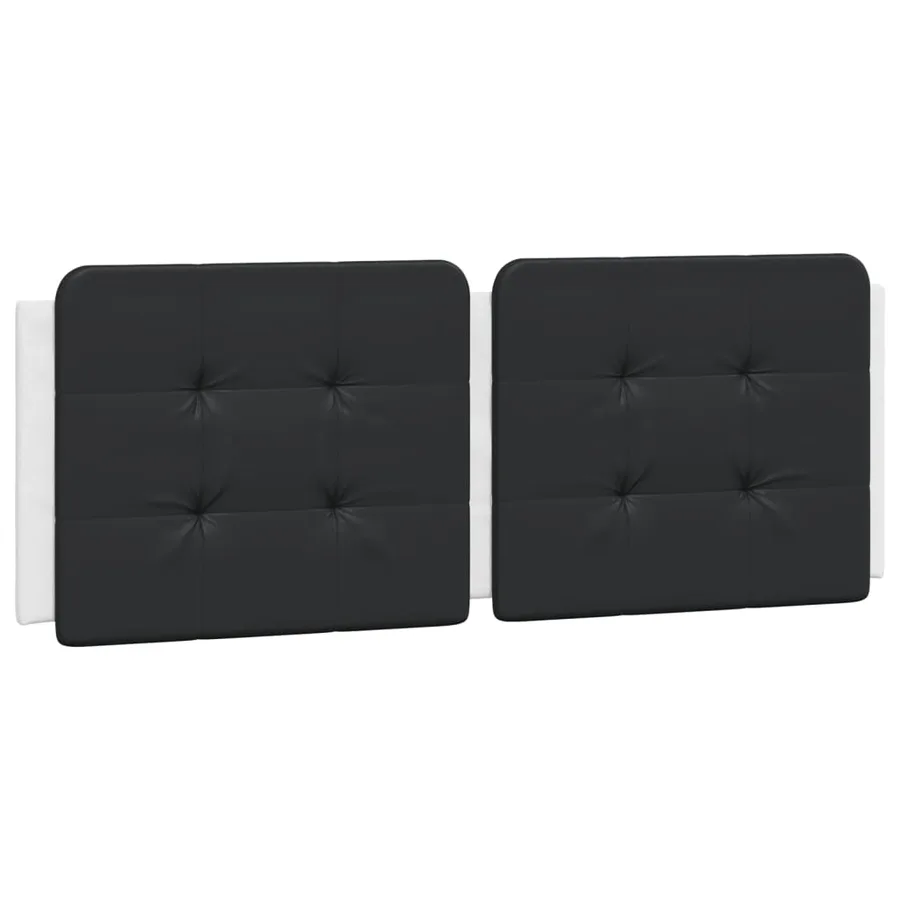 Coussin de tête de lit Zadar noir et blanc 120 cm similicuir - 2
