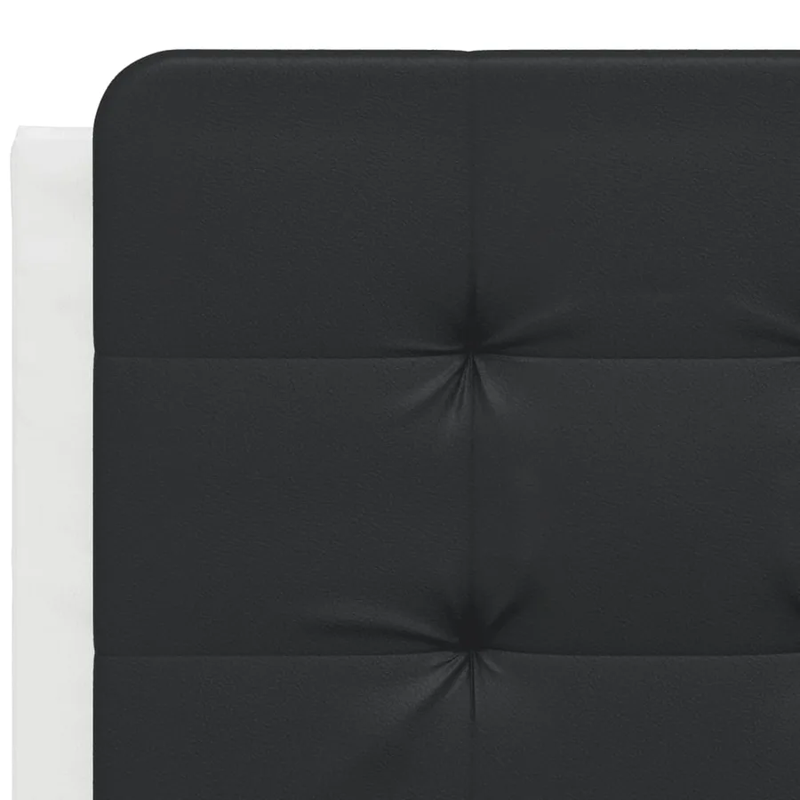Coussin de tête de lit Zadar noir et blanc 120 cm similicuir - 7