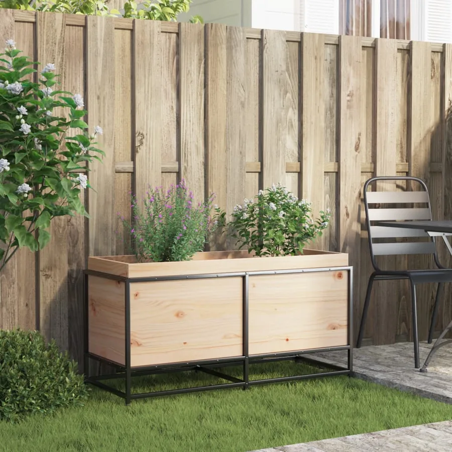 Jardinière 100x40x50 cm bois de pin massif - 3
