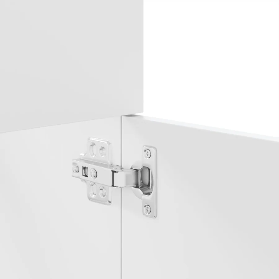 Ensemble de meubles salle de bain 3 pcs blanc bois d'ingénierie - 9