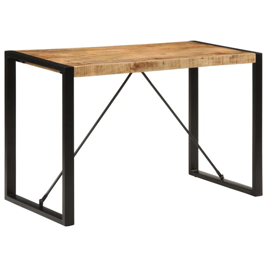 Table à manger 120x55x76 cm bois de manguier massif brut - 10