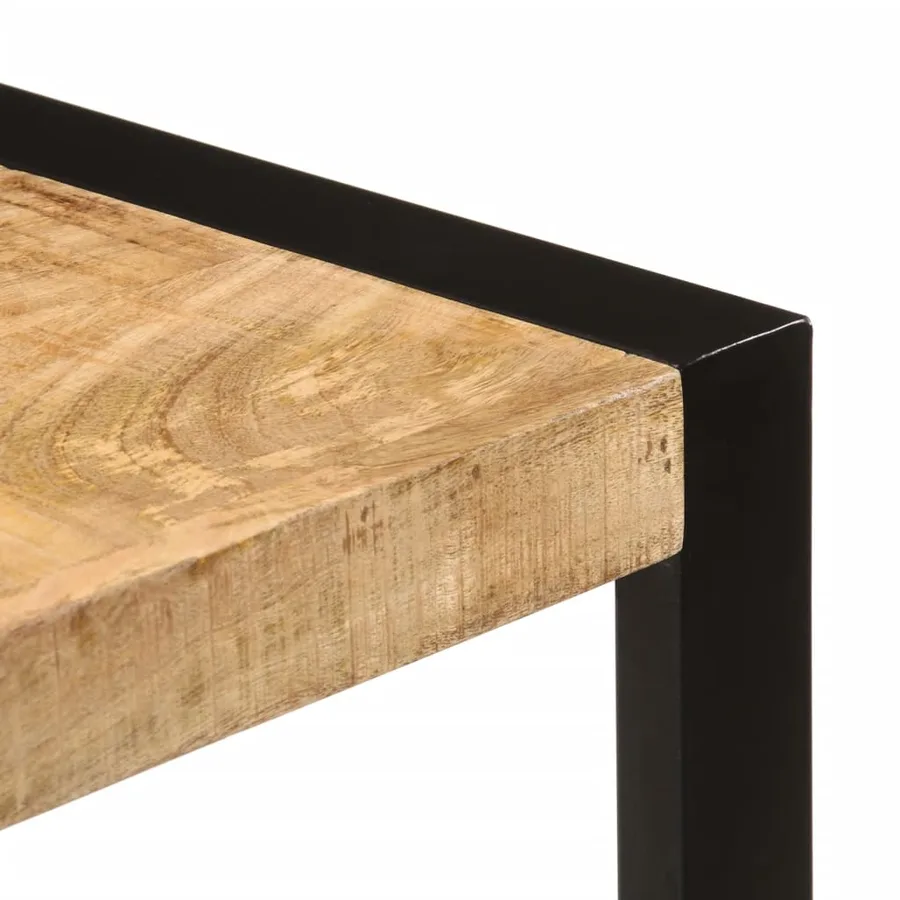 Table à manger 120x55x76 cm bois de manguier massif brut - 4