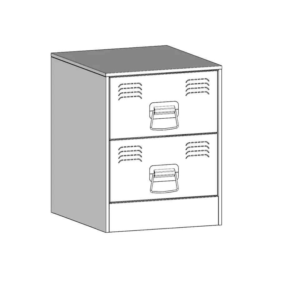 Tables de chevet 2 pcs blanc 34,5x39x44 cm acier - 10
