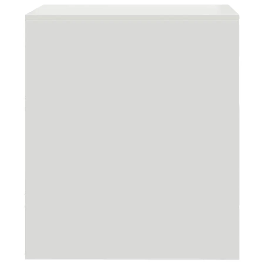 Tables de chevet 2 pcs blanc 34,5x39x44 cm acier - 7