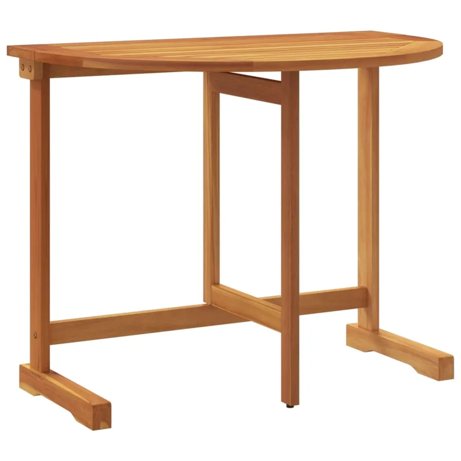 Table pliable de balcon 90x60x72 cm bois d'acacia solide - 2