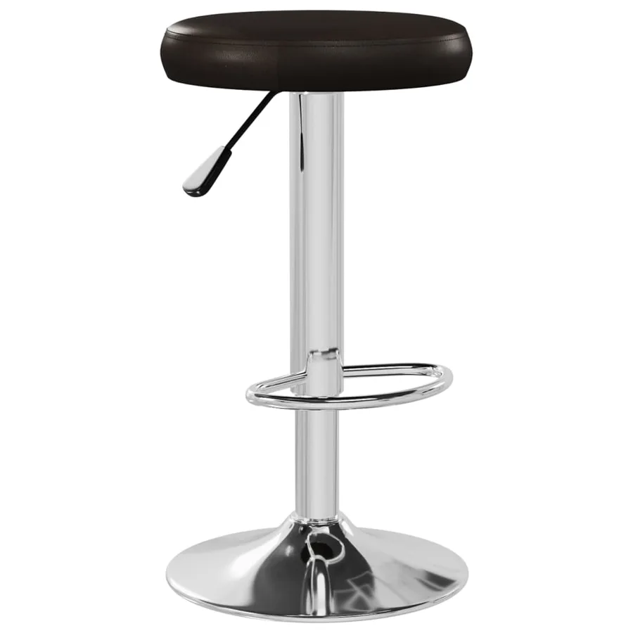 Tabourets de bar lot de 2 marron similicuir - 3
