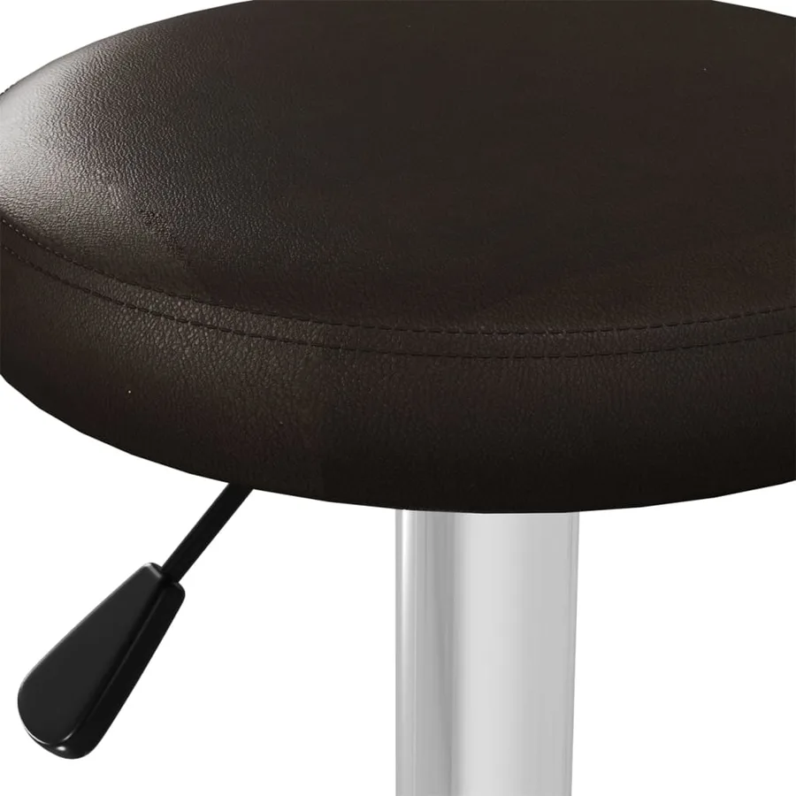 Tabourets de bar lot de 2 marron similicuir - 7
