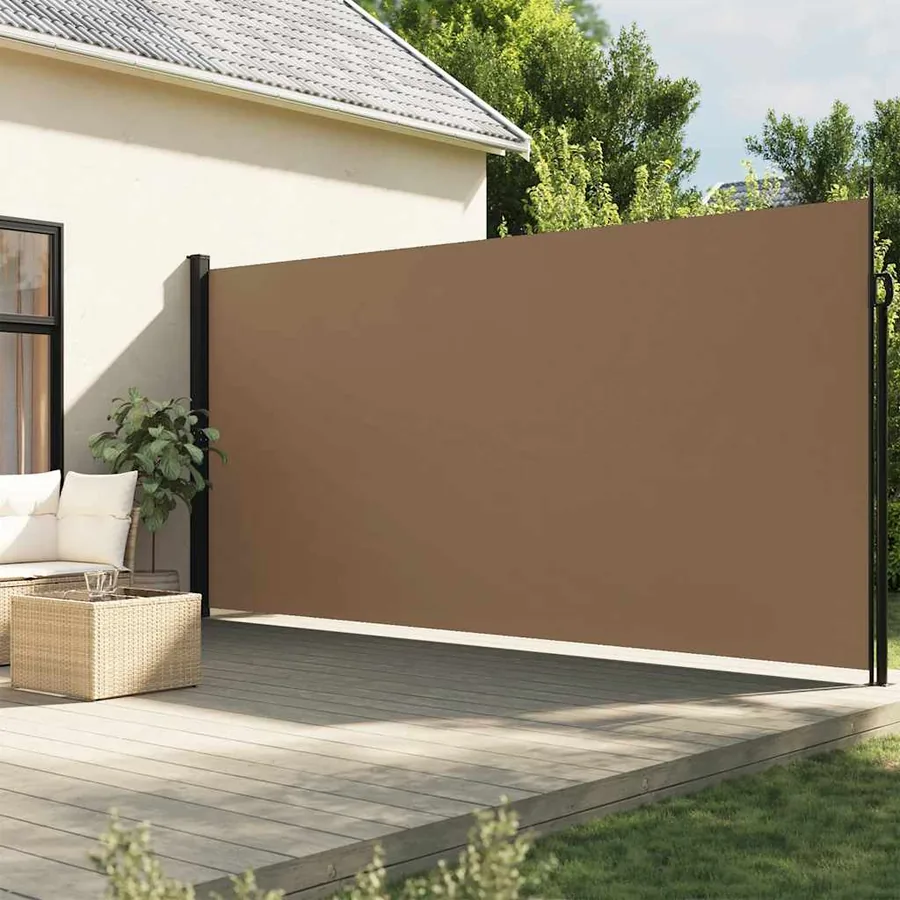 Auvent latéral rétractable taupe 200x500 cm