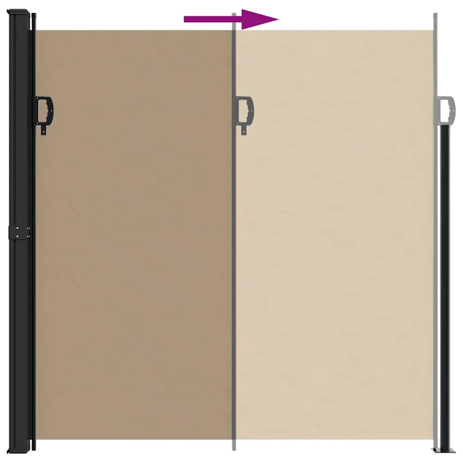 Auvent latéral rétractable taupe 200x300 cm - 5