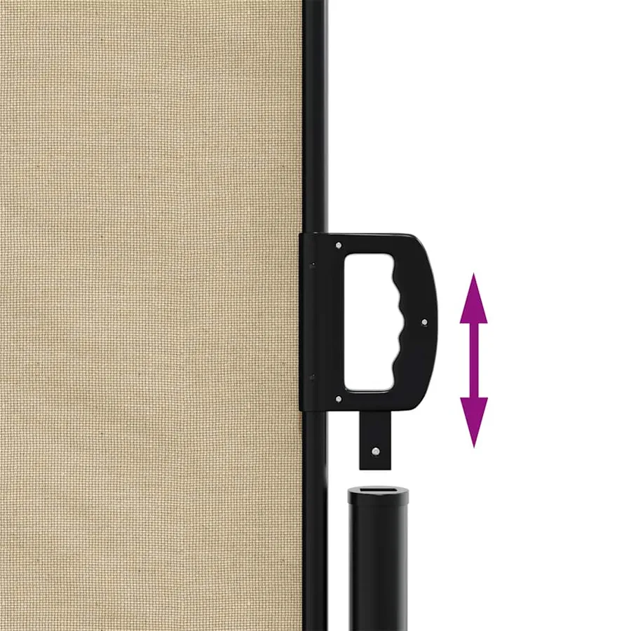 Auvent latéral rétractable beige 160x600 cm - 6