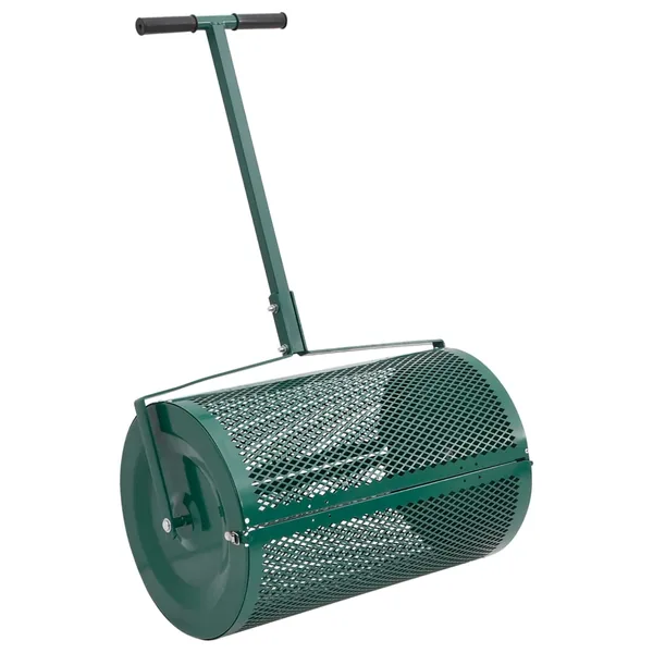 Épandeur de compost 75L vert Ø40x60 cm acier
