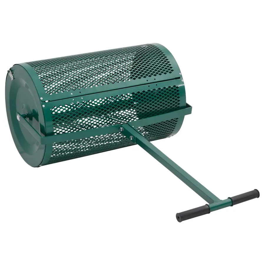 Épandeur de compost 75L vert Ø40x60 cm acier - 3