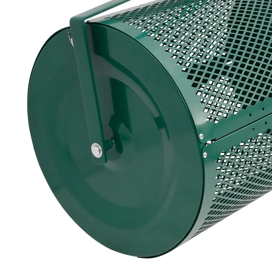 Épandeur de compost 75L vert Ø40x60 cm acier - 4