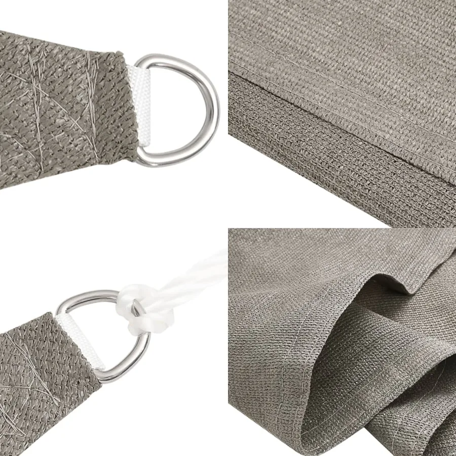 Voile d'ombrage 160 g/m² rectangulaire gris clair 3x6 m PEHD - 6