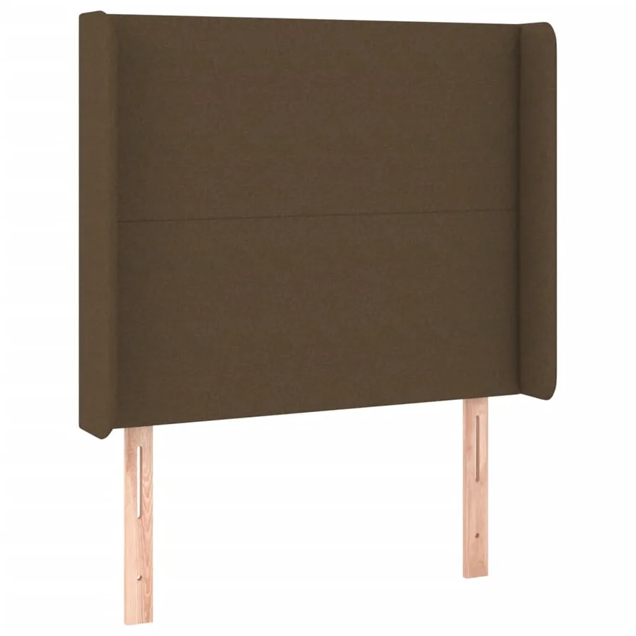 Tête de lit à LED Marron foncé 93x16x118/128 cm Tissu - 3