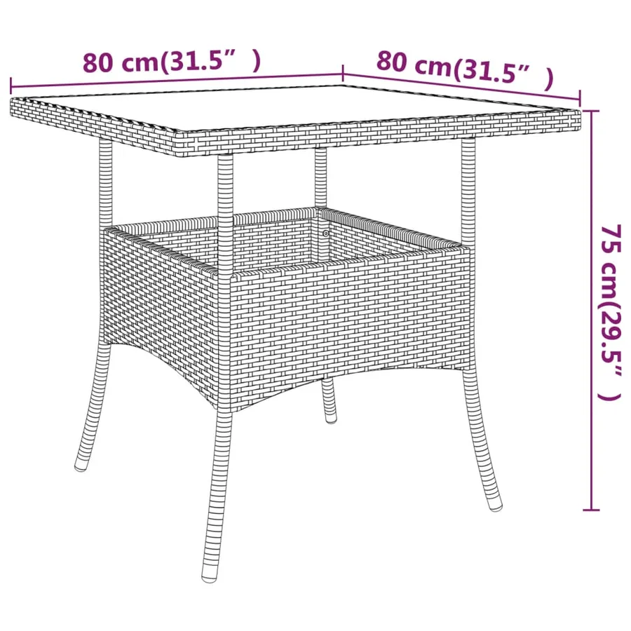 Ensemble à manger de jardin 5 pcs Résine tressée Beige - 12