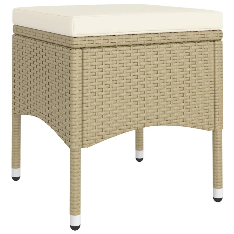 Ensemble à manger de jardin 5 pcs Résine tressée Beige - 6