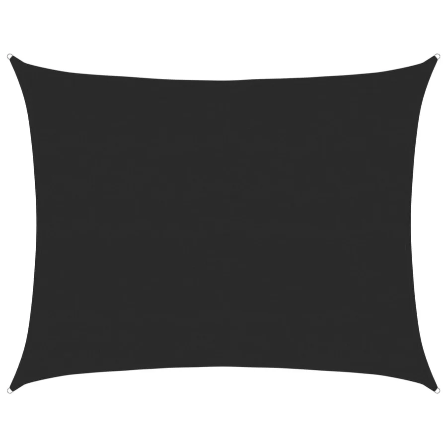 Voile d'ombrage 160 g/m² rectangulaire noir 6x8 m PEHD - 2