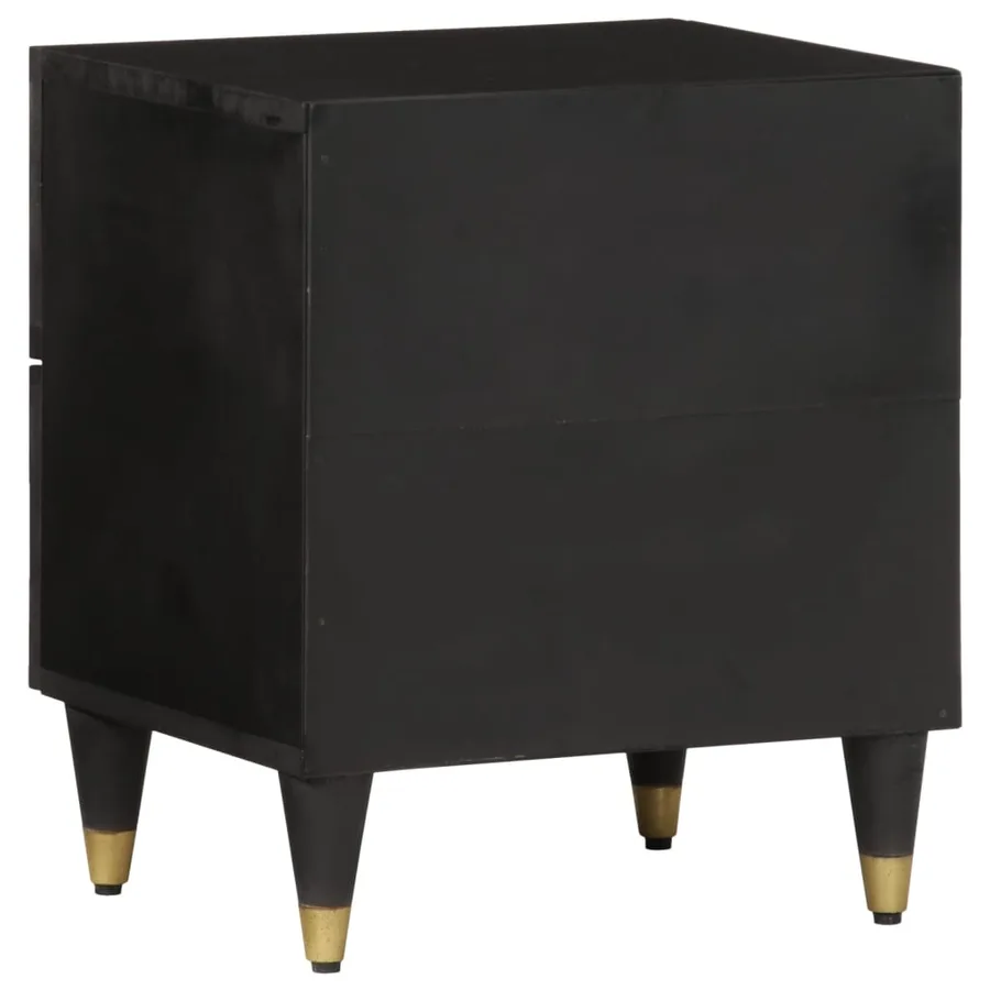Tables de chevet 2 pcs 40x33x46 cm Bois de manguier solide - 6