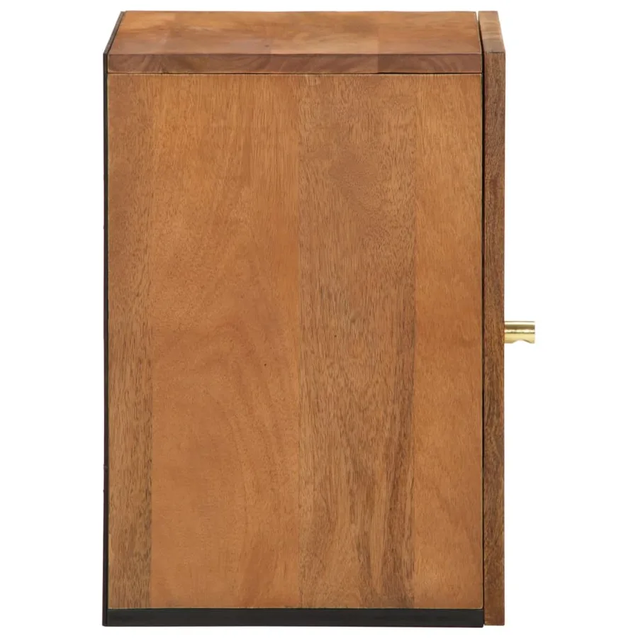 Armoire de salle de bain murale 38x33x48cm bois massif manguier - 4