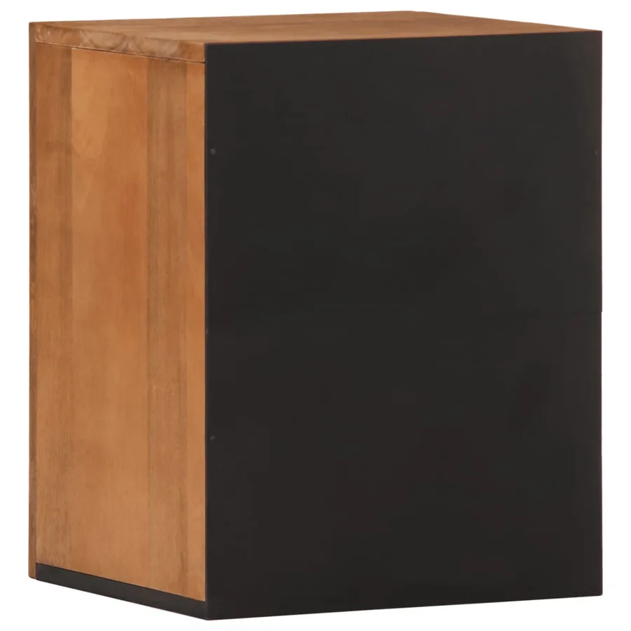 Armoire de salle de bain murale 38x33x48cm bois massif manguier - 5