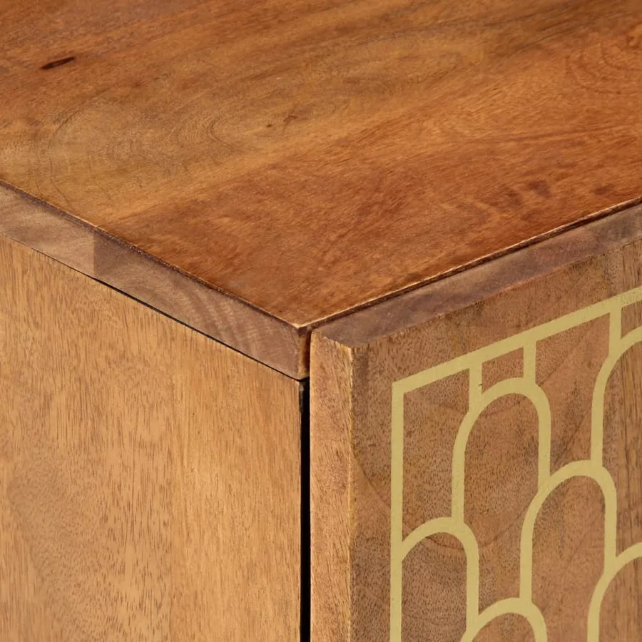Armoire de salle de bain murale 38x33x48cm bois massif manguier - 8
